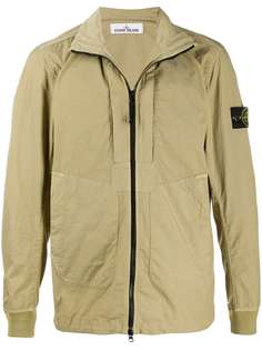 Stone Island куртка на молнии с нашивкой-логотипом
