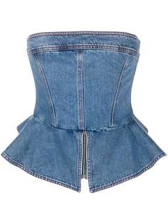 Philosophy Di Lorenzo Serafini джинсовый топ с баской