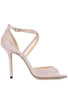 Jimmy Choo босоножки Emsy 100 с эффектом металлик