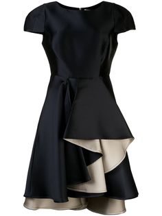 Halston Heritage платье асимметричного кроя с оборками