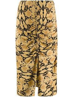 Ba&Sh Carry snakeskin-print pencil skirt