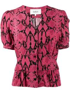 Ba&Sh Cleo snakeskin-print blouse