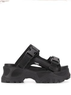 Buffalo buckled platform sandals