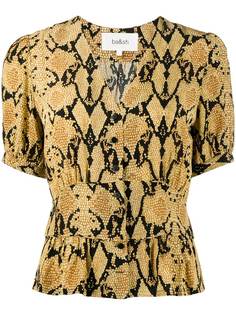 Ba&Sh Cleo snakeskin-print blouse