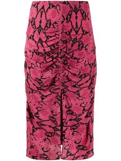 Ba&Sh Carry snakeskin-print pencil skirt