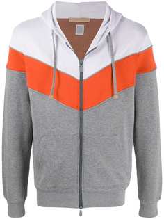 Eleventy geometric panel hoodie