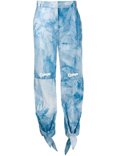 Off-White спортивные брюки с принтом тай-дай
