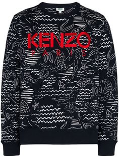 Kenzo Logo embroidery sweatshirt