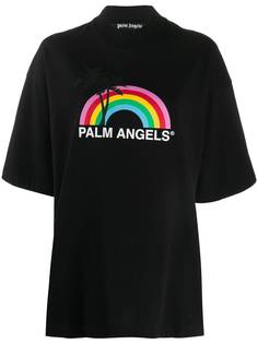 Palm Angels футболка оверсайз Rainbow