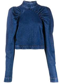ROTATE джинсовый топ с длинными рукавами
