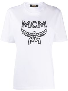 MCM футболка оверсайз с логотипом
