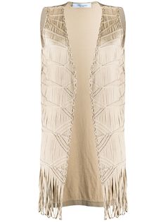 Blumarine топ с бахромой