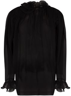 Magda Butrym прозрачная блузка с оборками