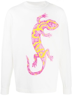 Palm Angels lizard print crewneck sweatshirt