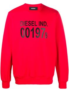 Diesel logo print crewneck sweatshirt