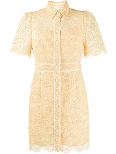 Sandro Paris кружевное платье-рубашка мини