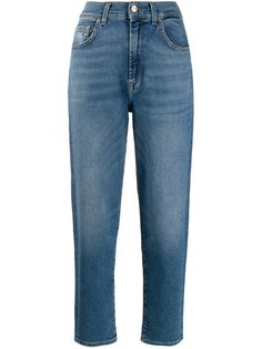 7 For All Mankind укороченные джинсы Malia с завышенной талией