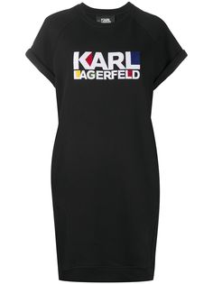 Karl Lagerfeld платье-толстовка с логотипом