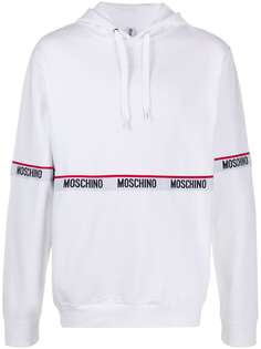 Moschino logo stripe hoodie