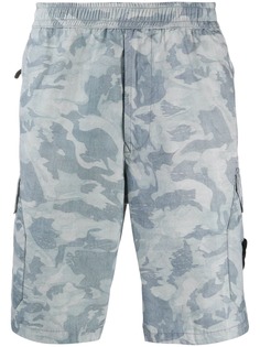 Stone Island шорты карго с камуфляжным принтом