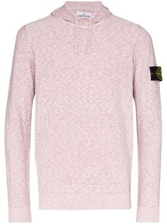 Stone Island mélange hooded fleece