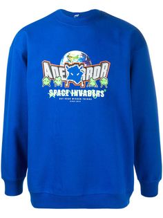 Ader Error earth logo crewneck sweatshirt