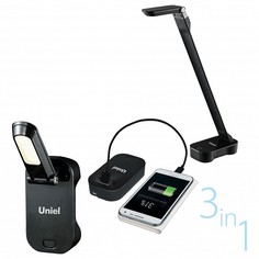 Настольная лампа офисная TLD-530 Black/LED/200Lm/6400K/PB Uniel