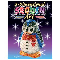 Объемная фигурка с блестками Sequin Art «Пингвин»