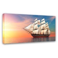 Картина Симфония Корабль 100х50 см