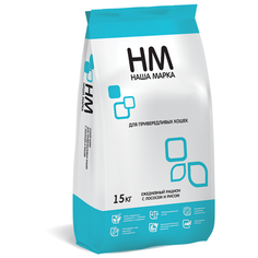 Корм для кошек Наша Марка Для привередливых кошек с лососем и рисом 15 кг