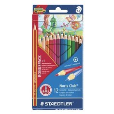 Staedtler Карандаши цветные Noris club, 12 цветов + 1 цвет-радуга(144 SET3)