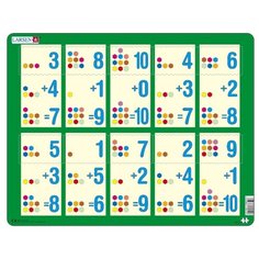 Рамка-вкладыш Larsen Математика Сложение 1-10b (AR12), 10 дет.