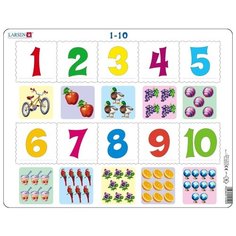 Рамка-вкладыш Larsen Математика Счет до 10 (AR3), 10 дет.