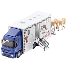 Грузовик Siku для перевозки лошадей (1942) 1:50 25 см синий/белый