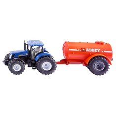 Трактор Siku New Holland с цистерной (1945) 1:50 синий/оранжевый