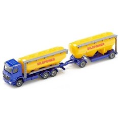 Автоцистерна Siku с прицепом для комбикорма (1809) 1:87 26 см синий/желтый