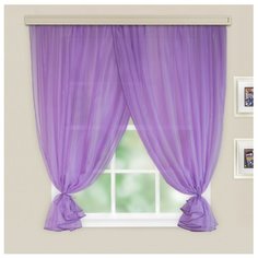 Тюль Witerra Дуэт на ленте 180 см сирень