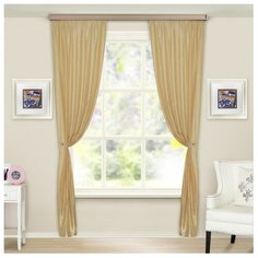 Портьеры Witerra Тергалет на ленте 260 см 2 шт. темно-бежевый