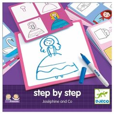 Доска для рисования детская DJECO Жозефина и Ко с карточками (08320) фиолетовый