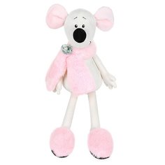 Мягкая игрушка Maxitoys Крыса Василиса в розовом шарфике и тапочках 23 см