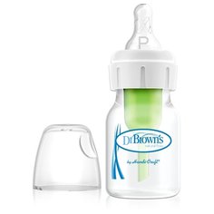 Dr. Browns Бутылочка полипропиленовая с узким горлом для недоношенных детей, 60 мл с рождения, салатовый