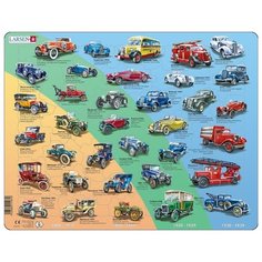 Рамка-вкладыш Larsen История автомобилей (HL8), 42 дет.