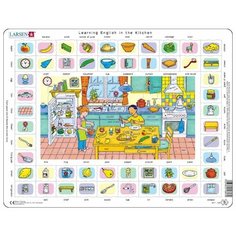 Рамка-вкладыш Larsen Изучаем английский 1 (EN1), 70 дет.