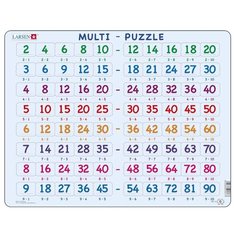 Рамка-вкладыш Larsen Математика Умножение (AR17), 80 дет.