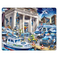 Рамка-вкладыш Larsen Полицейские машины (US32), 42 дет.