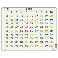 Рамка-вкладыш Larsen Математика Счет от 1 до 100 (AR10), 100 дет.