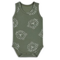 Боди Веселый Малыш размер 80, оливковый