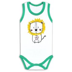 Боди Веселый Малыш размер 74, белый