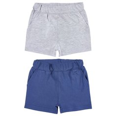 Шорты Веселый Малыш размер 128, серый/синий