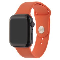 INTERSTEP Ремешок SPORT для Apple Watch 42/44 мм, силикон оранжевый